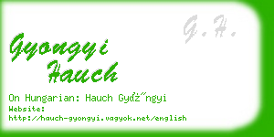 gyongyi hauch business card